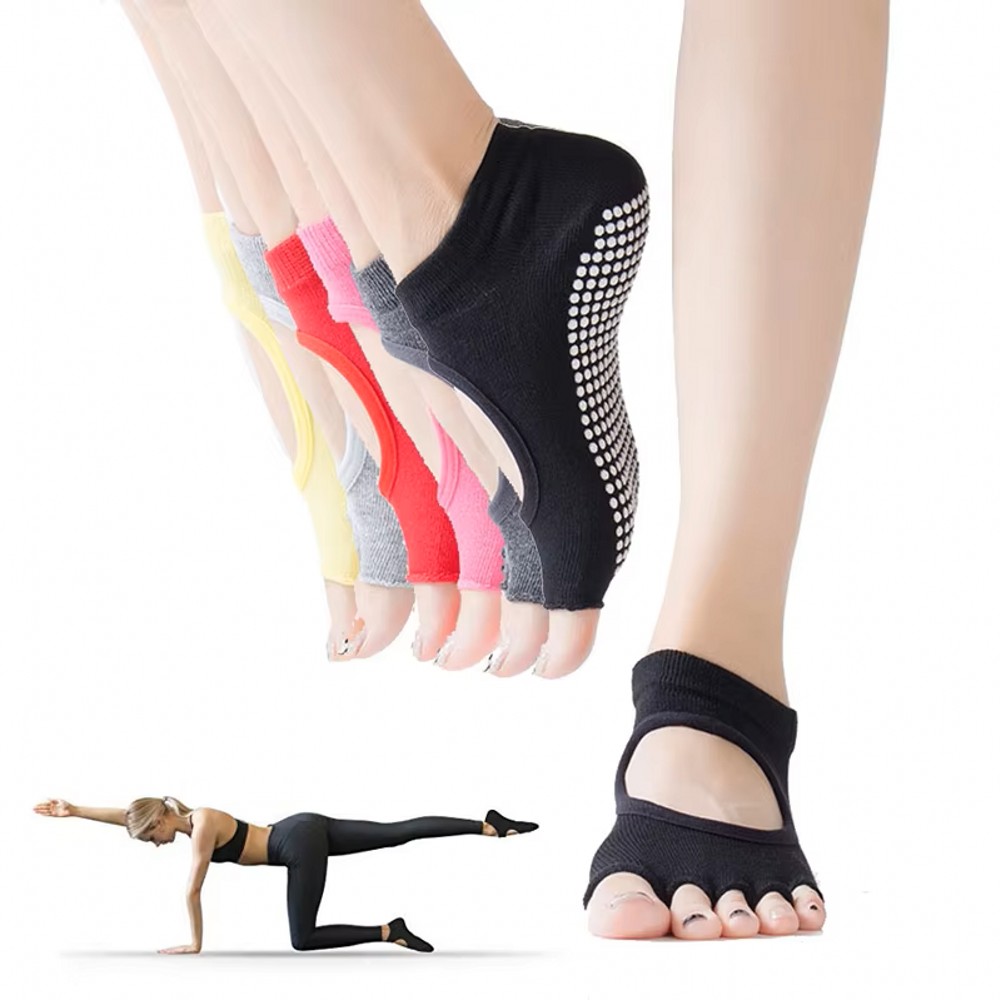 Medias Para Pilates Y Yoga - Sırtı Açık Beş Parmaklı Yoga Çorapları,